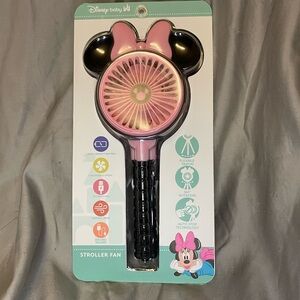 Disney Minnie Mouse Pink and Black Stroller Fan